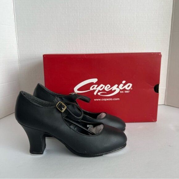 Capezio - Women's Manhattan Xtreme Tap Shoes - Black. Size: 4W. NIB. (1839) - Picture 1 of 16